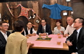The Secretary for Development, Mr Michael Wong, toured the Green Hub during his visit to Tai Po District today (June 24). Photo shows Mr Wong (fourth right) being briefed by a representative of the Kadoorie Farm and Botanic Garden Corporation on the operation of the canteen inside the Green Hub. Looking on are the Chairman of the Tai Po District Council (TPDC), Ms Wong Pik-kiu (third right); the Vice-Chairman of the TPDC, Mr Cheng Chun-ping (fifth right); the Under Secretary for Development, Mr Liu Chun-san (first left); the Commissioner for Heritage, Mr José Yam (first right); and the Executive Director of the Kadoorie Farm and Botanic Garden Corporation, Mr Andy Brown (second right).