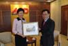 The Secretary for Development, Mrs Carrie Lam, meets with the Minister for National Development of Singapore, Mr Mah Bow Tan.he tunnel boring machine launching ceremony of Hong Kong West Drainage Tunnel project today (March 6). 