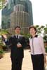 The Secretary for Development, Mrs Carrie Lam, visits the former Asia Insurance Building.