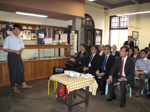 The delegation visits the Yangon Heritage Trust office and receives briefing on the work of the trust.