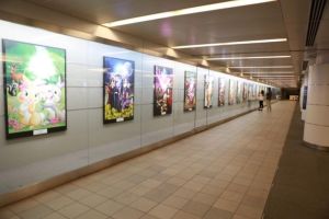 An underground street in Tokyo, Japan.