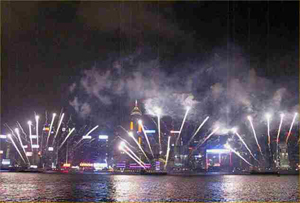 罗马烛光效果。