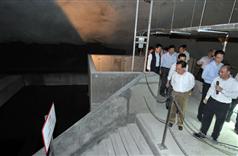 Mr Tsang visits a cavern that houses the service reservoirs at Pok Fu Lam. 