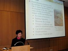 Mrs Lam speaks at the Urban Policy Session of World Sustainable Building Conference 2011 in Helsinki.