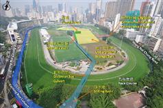 A layout plan of the proposed Happy Valley Underground Stormwater Storage Scheme. 