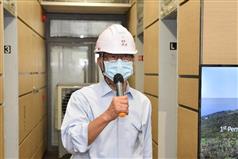 The Financial Secretary, Mr Paul Chan, today (August 24) attended the topping-out ceremony of the Disciplined Services Quarters for the Fire Services Department at Pak Shing Kok, Tseung Kwan O. Photo shows Mr Chan addressing the ceremony.
