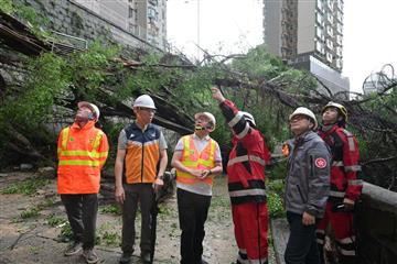 政府上下全力減低超強颱風樺加沙對本港影響