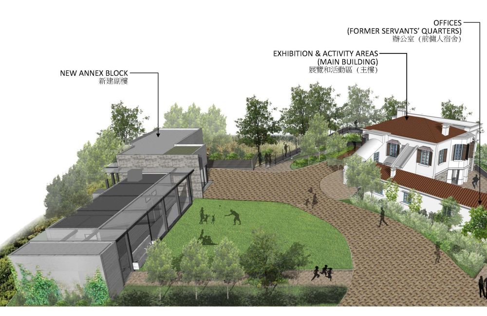 构想图左是新建的副楼。