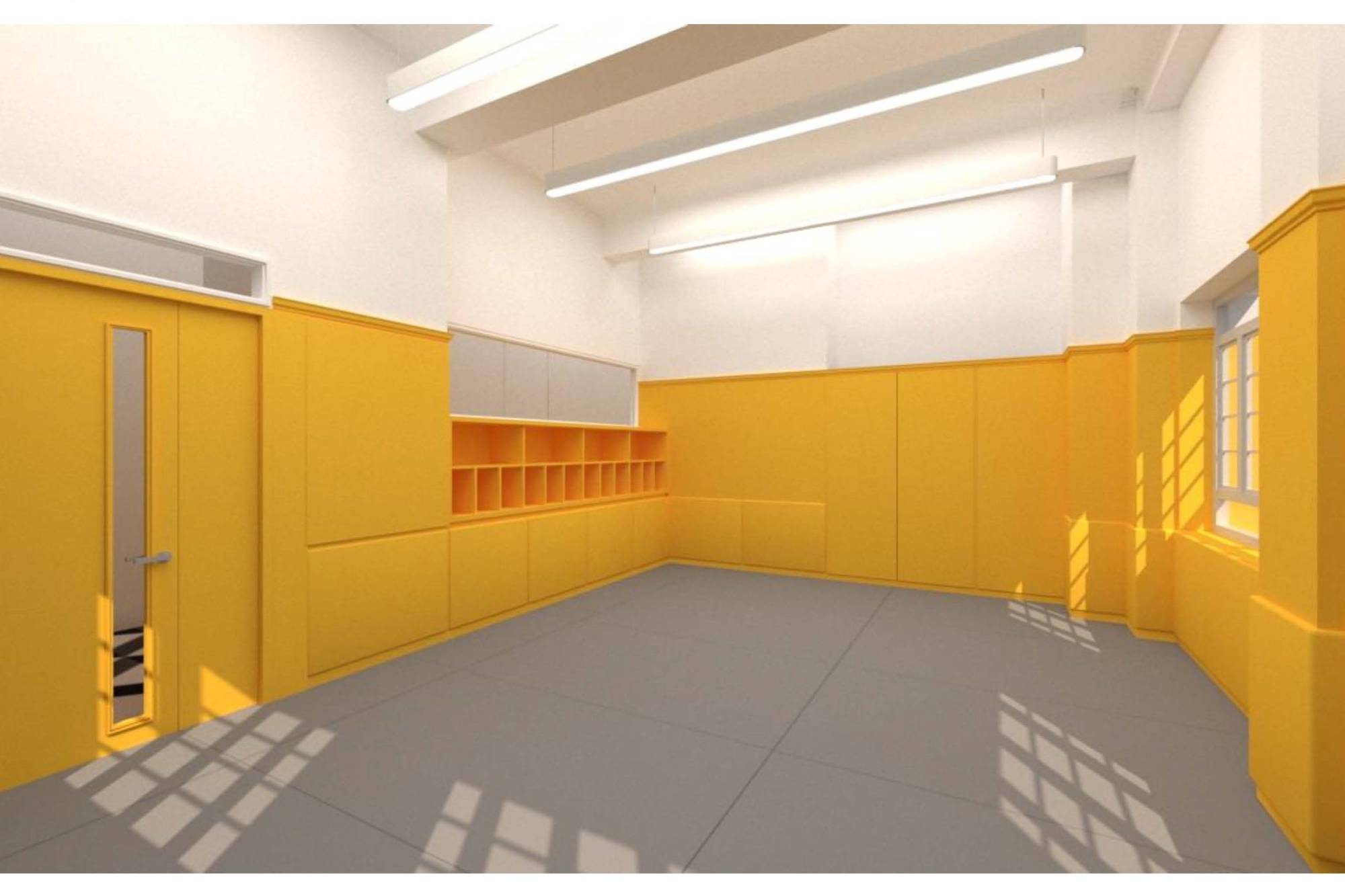 前贾梅士学校改建为教育中心后的构想图。