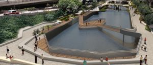 活化翠屏河工程完成后的构想图。