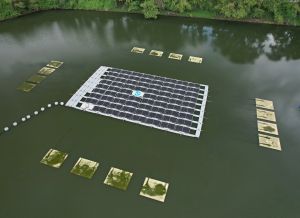 工程团队为浮式太阳能发电系统设计锚固系统时，花了不少心思，以防系统因撞击而损毁，或因大幅度移位而令电缆断裂等。