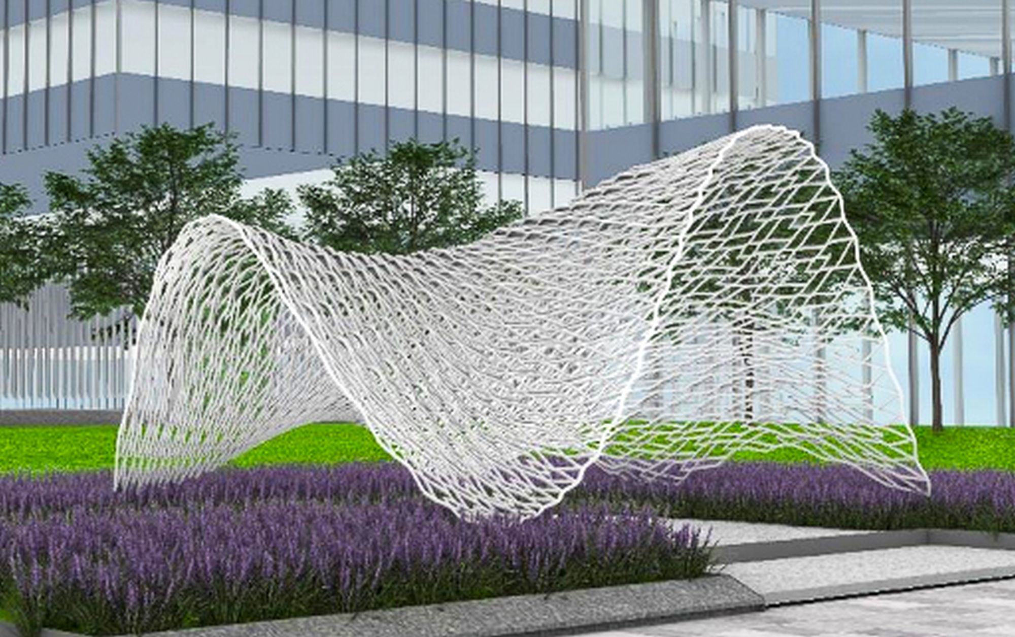 作品座落于将军澳入境事务处总部的「婚礼花园」，预计今年6月底投入服务。图为构想图。