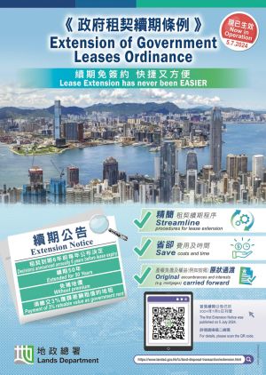 《政府租契续期条例》宣传海报。