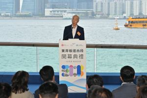 土木工程拓展署署长方学诚在开幕典礼致辞。 