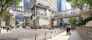 图示连接利园商场、希慎广场及加路连山道项目的效果图，由私营机构提供，仅供参考。