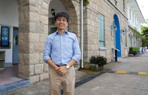 「古迹周游乐」今年以「当古迹遇上电影」为主题，发展局工程师（文物保育）陈嘉礼介绍参与的历史建筑。