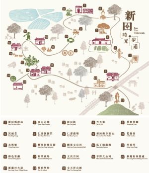 土木工程拓展署正策划新田科技城的「新田时光步道」，串连大夫第、文氏宗祠等名胜。