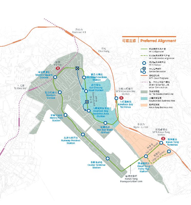 擬議環保連接系統走線。
