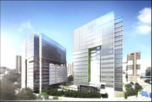 屋宇署不同部門最快2019年初搬遷到西九龍政府合署，將來可以更加集中地為市民提供一站式服務。圖為大樓設計圖。 