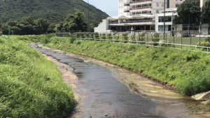 After revitalisation in future, the natural appearance of the channelised section of the Tung Chung Stream will be restored and its biodiversity enhanced.  Pictured is the downstream of the Tung Chung Stream.