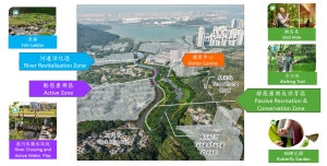 As for the conceptual design of the River Park at the Tung Chung Stream, the initial planning is to improve the landscape and set up a visitor centre as well as other small-scale facilities, such as a bird hide, hiking trails and a butterfly garden for the public to appreciate the river scenery while enjoying eco-education and recreation at the same time.