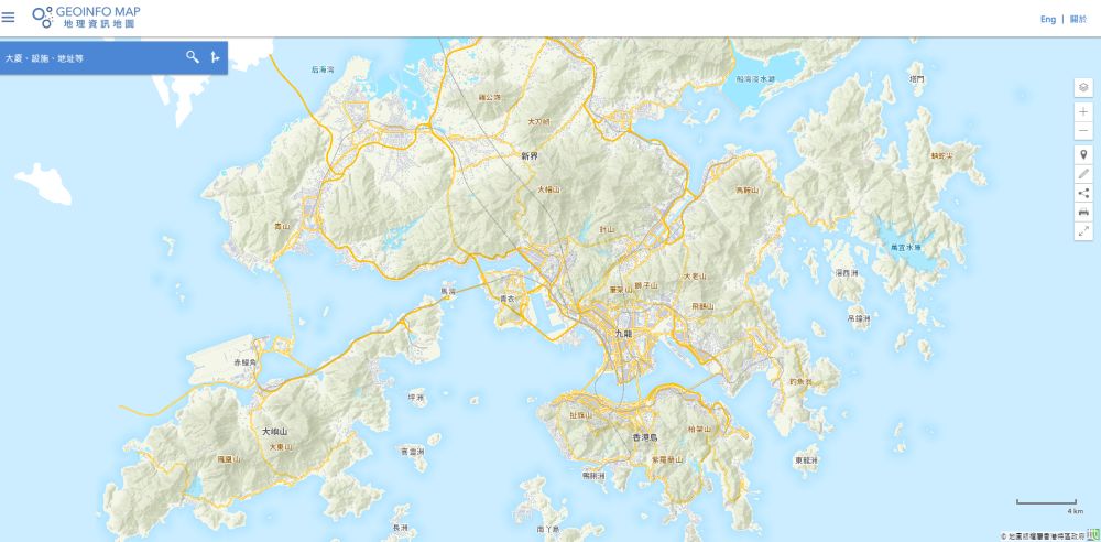 地政總署去年底推出新網站「香港地理數據站」（geodata.gov.hk），可說是「空間數據共享平台」入門網站的初版；而新版「地理資訊地圖」（www.map.gov.hk），亦加入多種有關土地資源的空間數據。