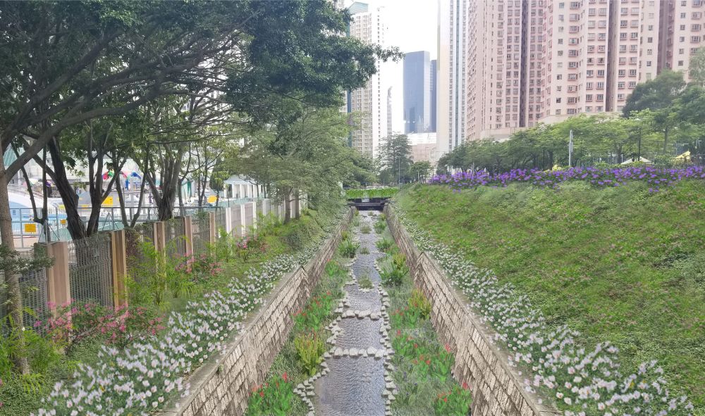 圖為佐敦谷明渠活化後的構想圖。