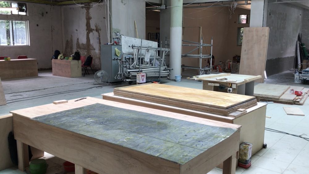 圖中舊校舍的大堂將復修為設有電腦和閱讀環境的休憩空間。