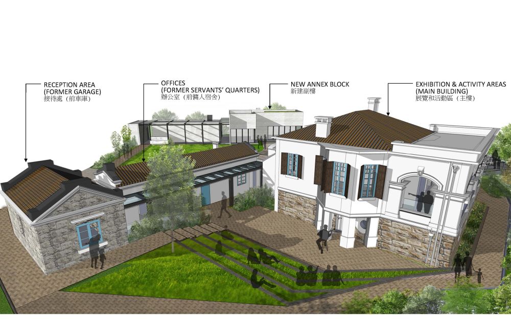 圖示舊牛奶公司高級職員宿舍活化成為「薄鳧林牧場」的構想圖。