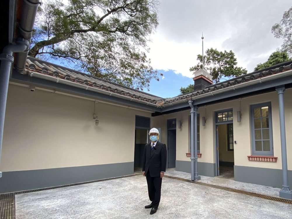 平房中間天井的布局，是醫局的建築特色之一。