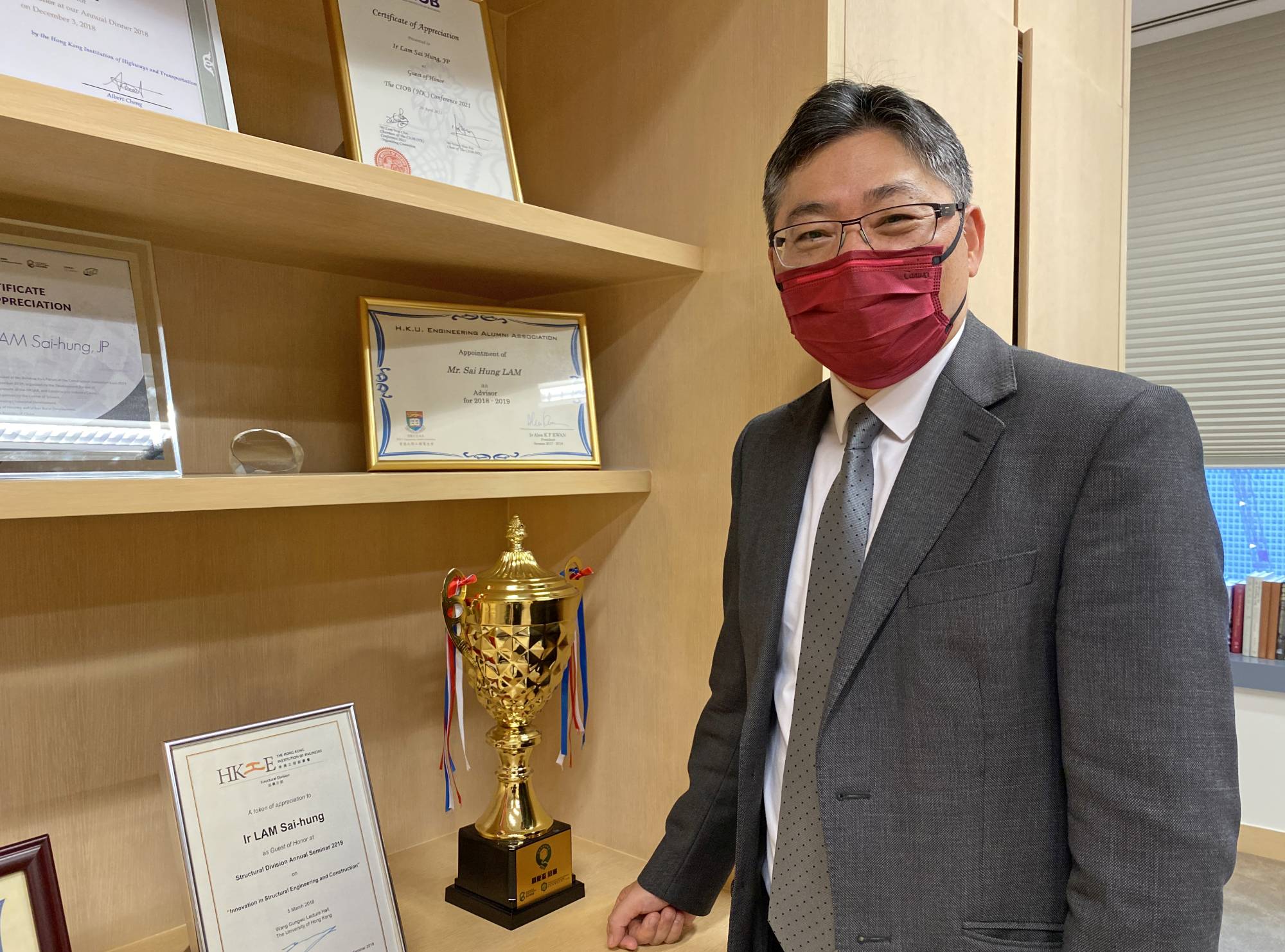 林世雄寄語年輕的工程師，懷抱創新理念，為香港的建造及工程界帶來源源不絕的動力。