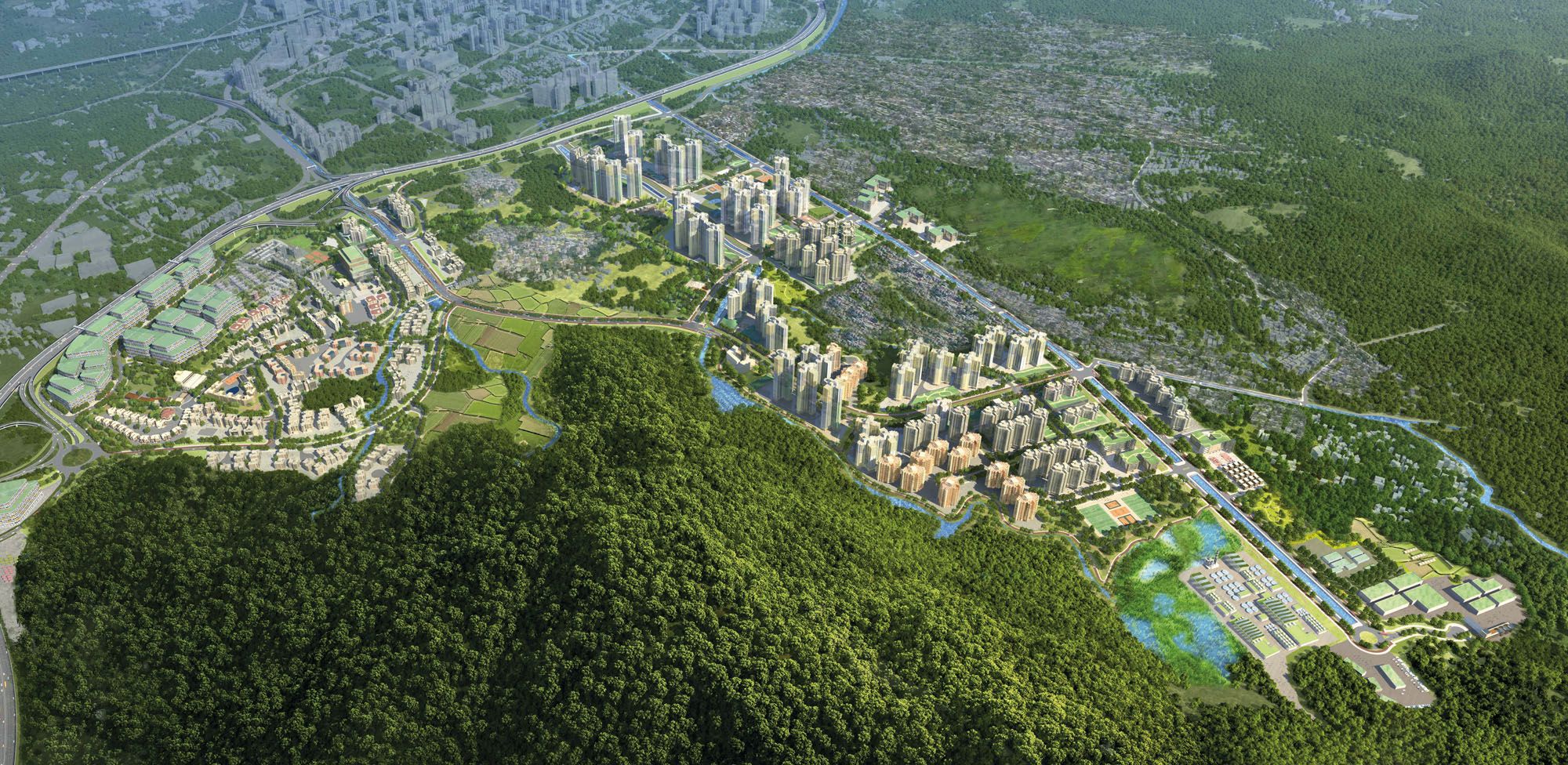 圖示元朗南發展區構想圖。