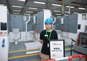 陳晉廷早前在香港建造業技能大賽中勝出，現正為代表香港出戰明年舉行的世界技能大賽作好準備，好好把握這次學習機會。 