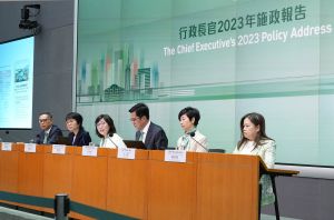 政府日前舉行記者會，闡述《行政長官2023年施政報告》中有關土地和房屋的相關措施。