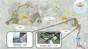 兩條行人天橋的位置圖。