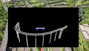 土木工程拓展署以創新的「全跨度橋樑吊裝工程」「世一」技術，興建橋樑橫跨粉嶺公路及青山公路，當中涉及多達十條行車線，屬全球首次。工程團隊在相關項目的BIM模型整合了攝影測量（photogrammetry）與雷射掃描（LiDAR scanning）技術，將實景與虛擬橋樑模型結合，在施工前預先摸擬運輸車輛的路線及橋面吊運過程，大大減少施工誤差。