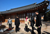 Mrs Lam visited Bukchon Hanok Village yesterday (March 4). More than 600 years old, the village features a cluster of traditional Korean-style houses once used by the Korean royal family and senior ranking government officials.