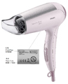 The hair dryer with the model number HP4940, embossed with week codes 0808-1023. 