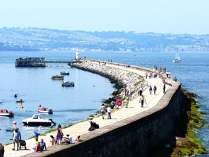 探讨善用防波堤的可能性，例如以吊桥连接。